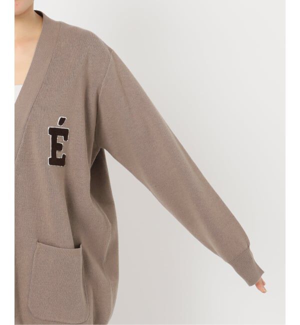 SLOBE IENA「《WEB限定/追加2》サガラ刺繍スウェットライクニットカーディガン」|カーディガン|