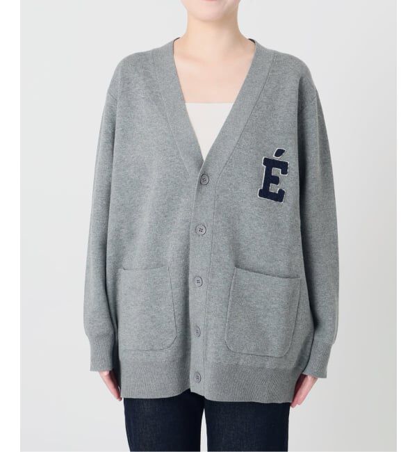 SLOBE IENA「《WEB限定/追加2》サガラ刺繍スウェットライクニットカーディガン」|カーディガン|