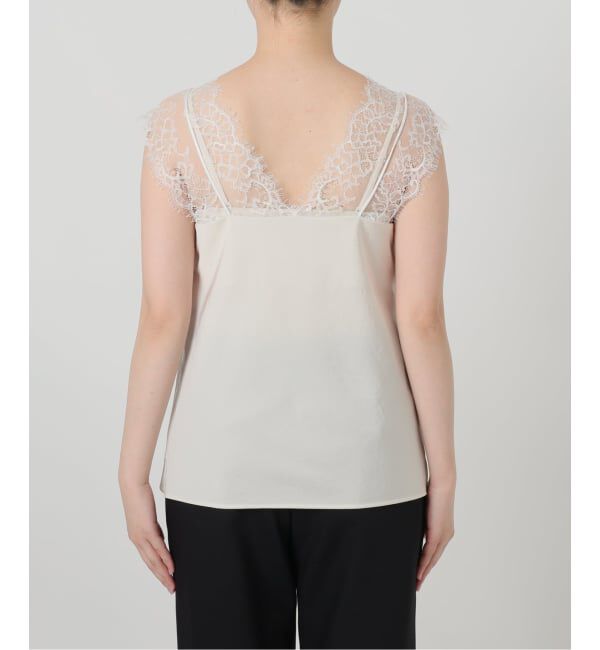 VERMEIL par iena「Room no.8 BLACK ルームエイト ブラックサテンレースブラウス BR8S-206-19323」|シャツ・ブラウス|