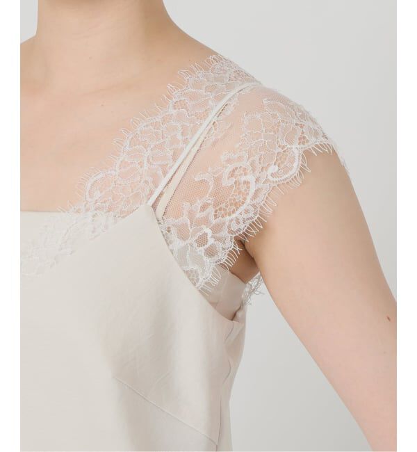 VERMEIL par iena「Room no.8 BLACK ルームエイト ブラックサテンレースブラウス BR8S-206-19323」|シャツ・ブラウス|