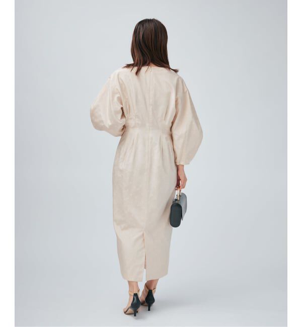 VERMEIL par iena「DOTジャガード ウエストシェイプワンピース」|ワンピース|