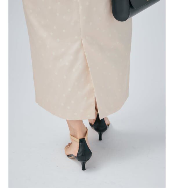 VERMEIL par iena「DOTジャガード ウエストシェイプワンピース」|ワンピース|