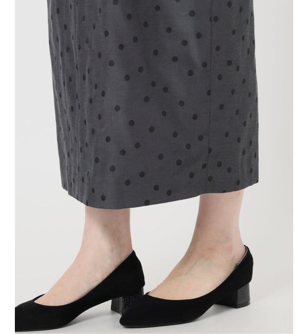VERMEIL par iena「DOTジャガード ウエストシェイプワンピース」|ワンピース|