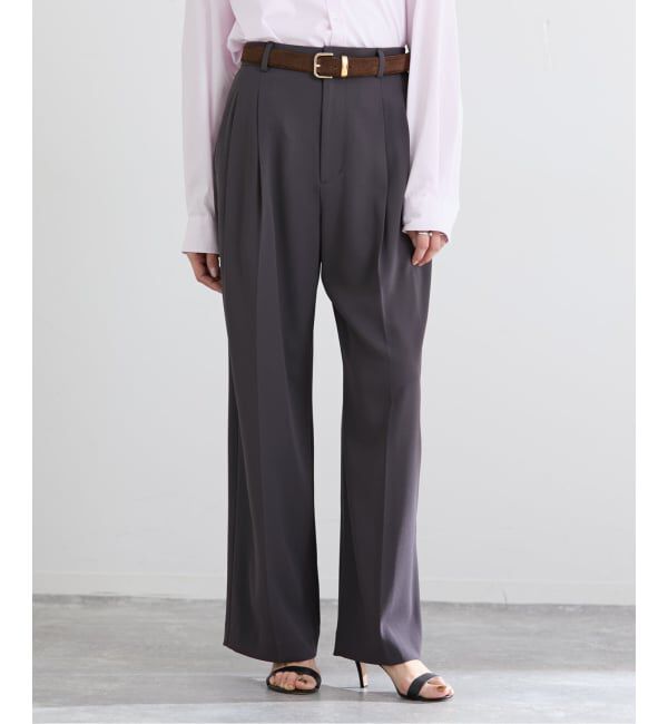 IENA「ウォッシャブル ジョーゼットスラックス」|スラックス|