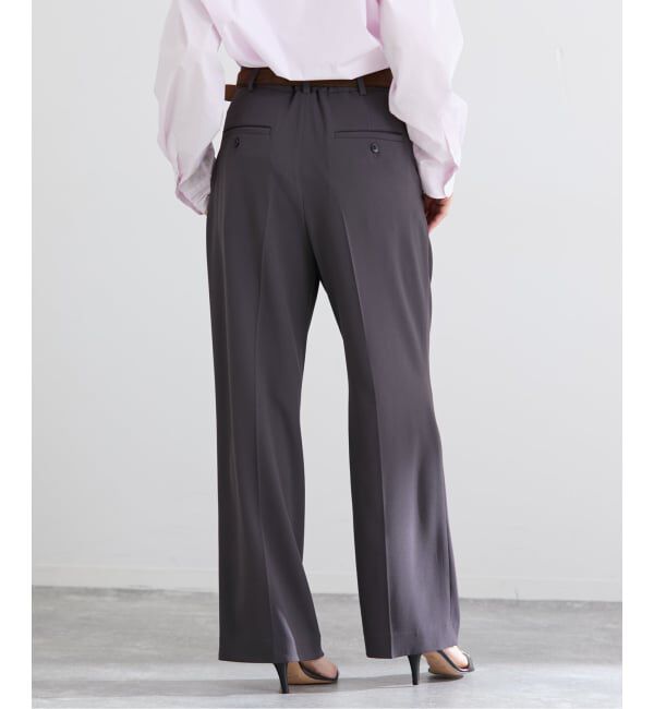 IENA「ウォッシャブル ジョーゼットスラックス」|スラックス|