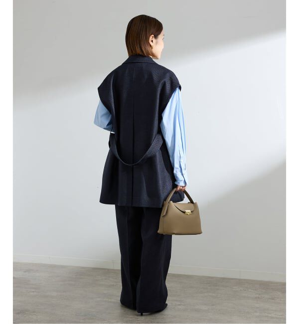 IENA「&NAVY ツイーディーパンツ」|スラックス|