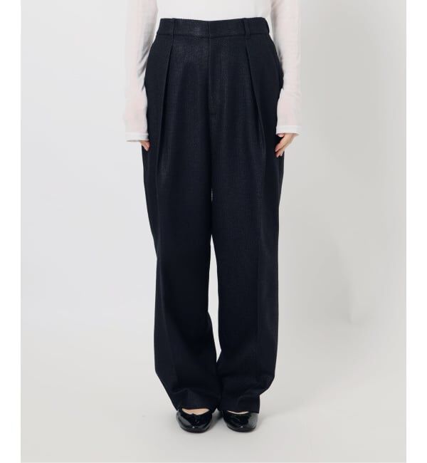 IENA「&NAVY ツイーディーパンツ」|スラックス|