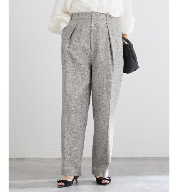 IENA「&NAVY ツイーディーパンツ」|スラックス|