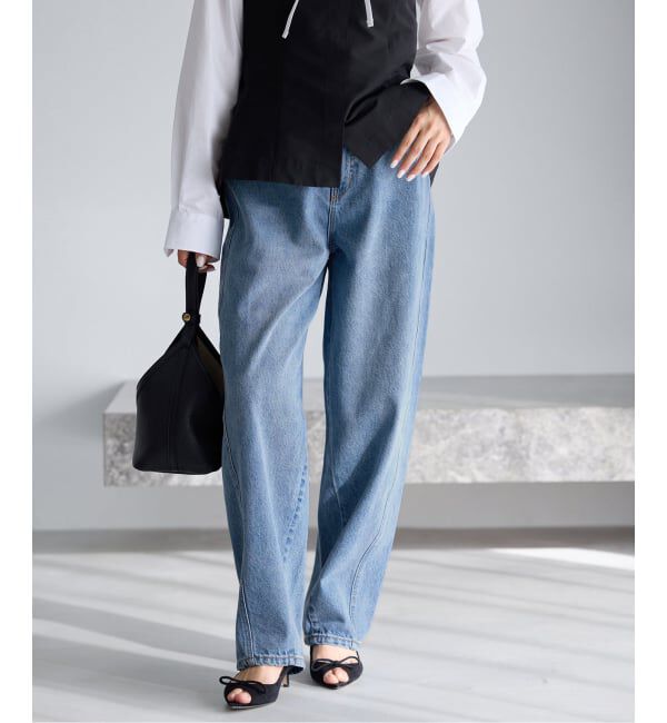 IENA「《WEB限定/追加2》カーブシルエットデニム」|デニム|