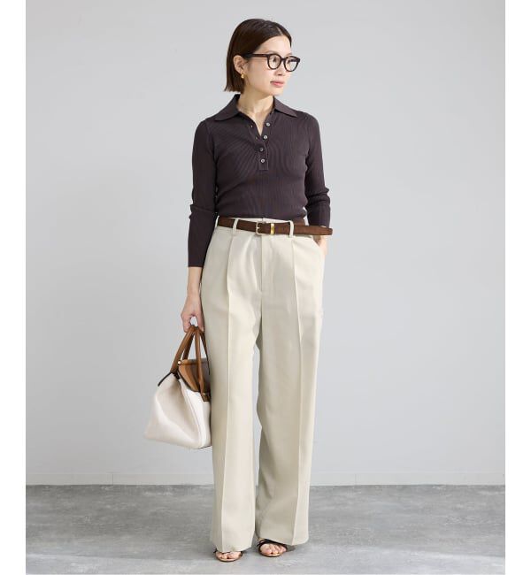 IENA「《予約》ハイツイストツイルスラックス」|スラックス|