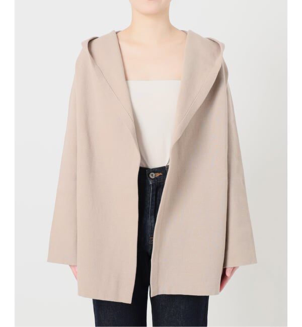 SLOBE IENA「《WEB限定》ニットフーディーカーディガン」|カーディガン|