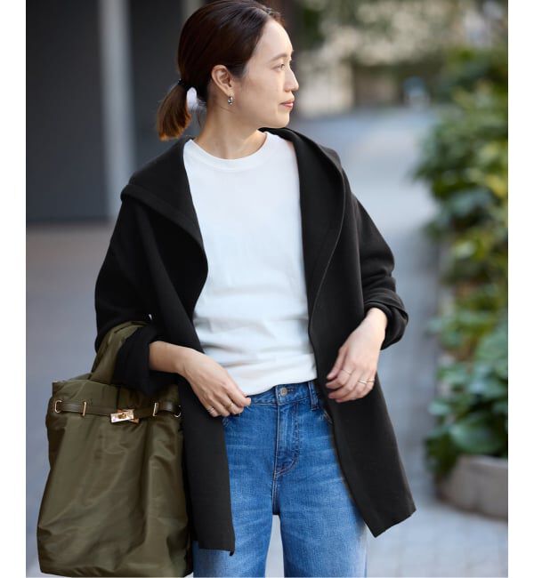 SLOBE IENA「《WEB限定》ニットフーディーカーディガン」|カーディガン|