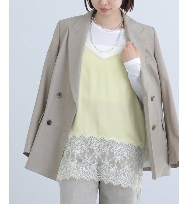 IENA「リバーレースサテンキャミソール」|キャミソール|