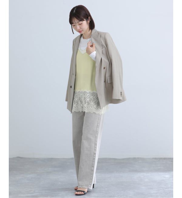 IENA「リバーレースサテンキャミソール」|キャミソール|