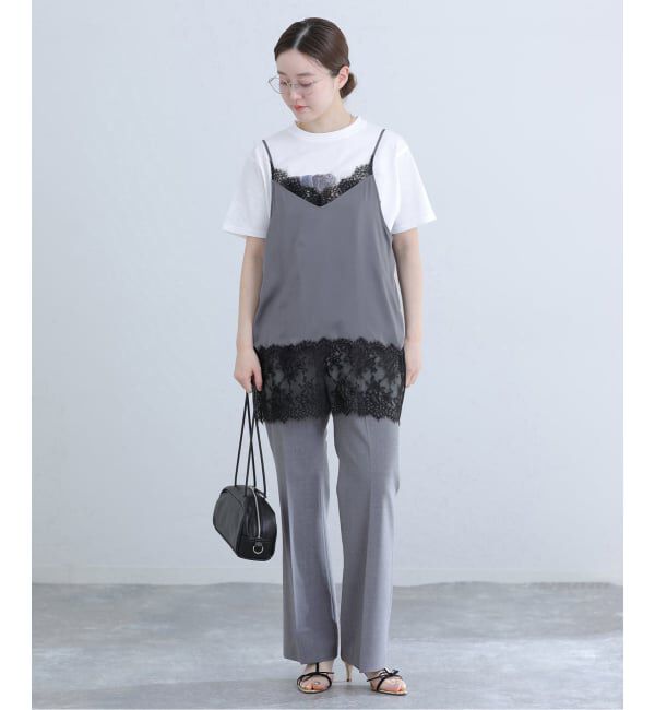 IENA「リバーレースサテンキャミソール」|キャミソール|