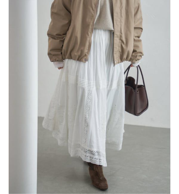 IENA「《追加4予約》コットンレーススカート」|スカート|