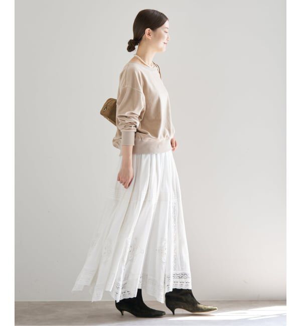 IENA「《追加4予約》コットンレーススカート」|スカート|