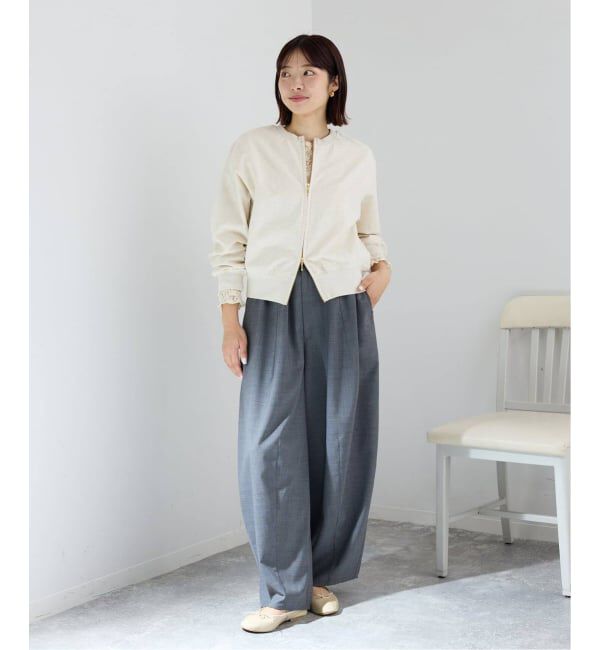 IENA「《追加予約》ジップオープン2WAYスウェットプルオーバー」|スウェット・ジャージ|