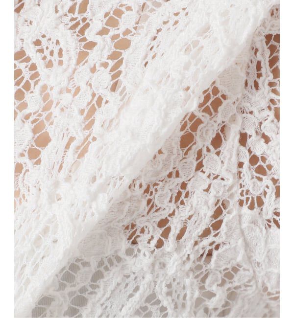 IENA「《追加予約》Flowerストレッチレース ポロシャツ」|Tシャツ・カットソー|