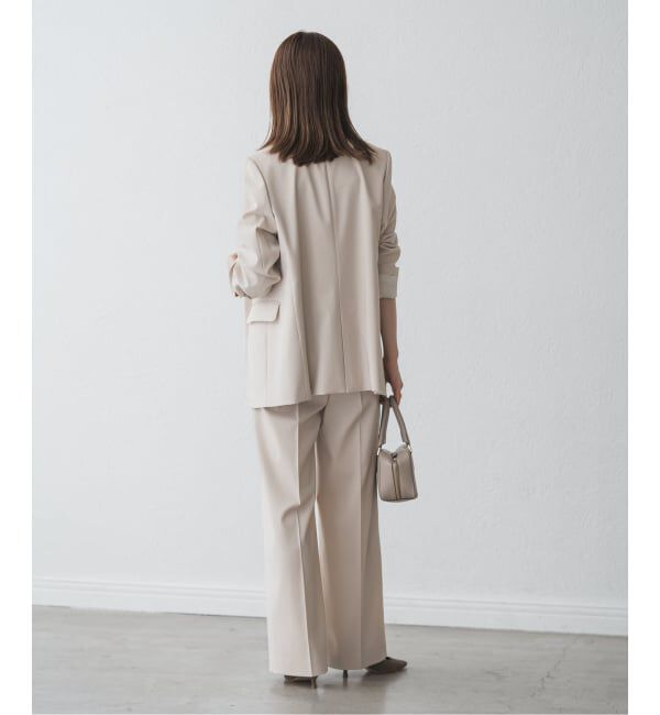 NOBLE「《追加》【洗える】エステルツイルストレッチスラックスパンツ 8」|スラックス|