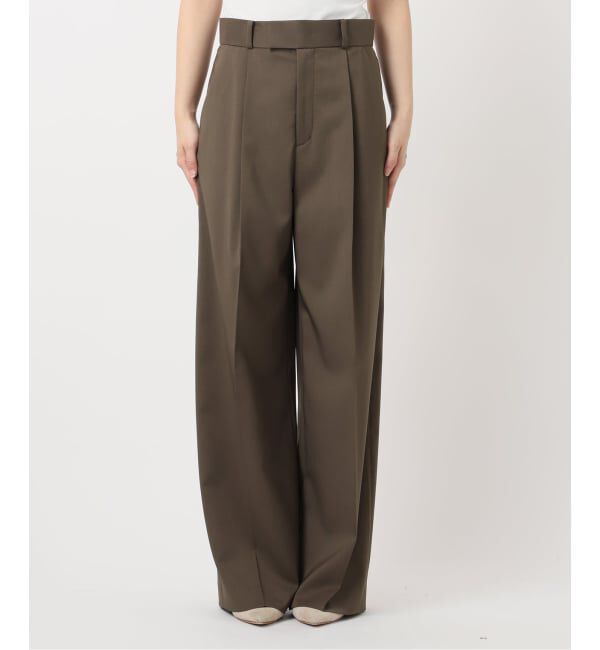 NOBLE「《追加》【洗える】エステルツイルストレッチスラックスパンツ 8」|スラックス|