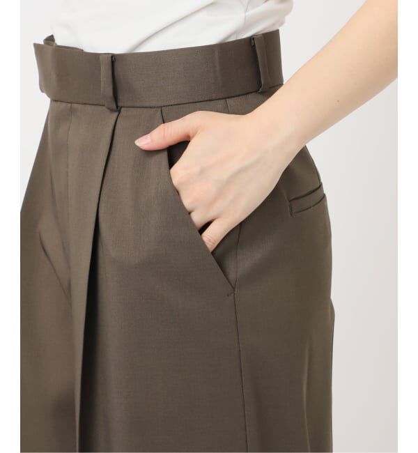 NOBLE「《追加》【洗える】エステルツイルストレッチスラックスパンツ 8」|スラックス|