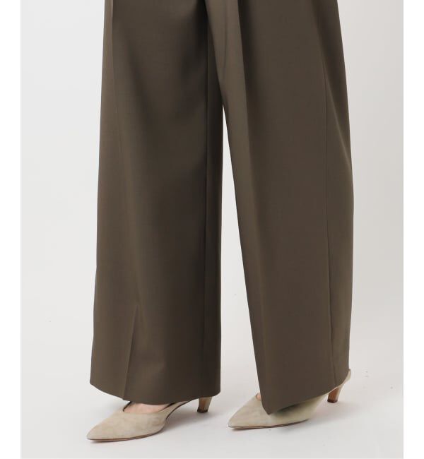 NOBLE「《追加》【洗える】エステルツイルストレッチスラックスパンツ 8」|スラックス|