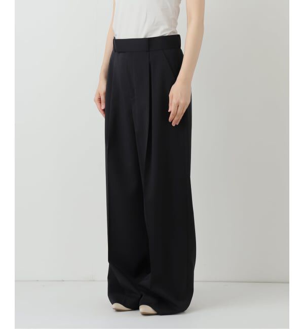 NOBLE「《追加》【洗える】エステルツイルストレッチスラックスパンツ 8」|スラックス|