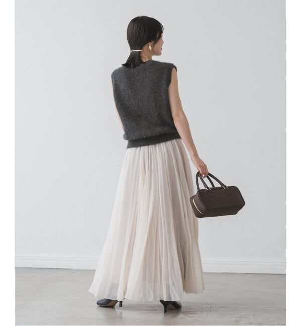 NOBLE「FOX/Caファーニットフロントボタンベスト」|ベスト・ジレ|