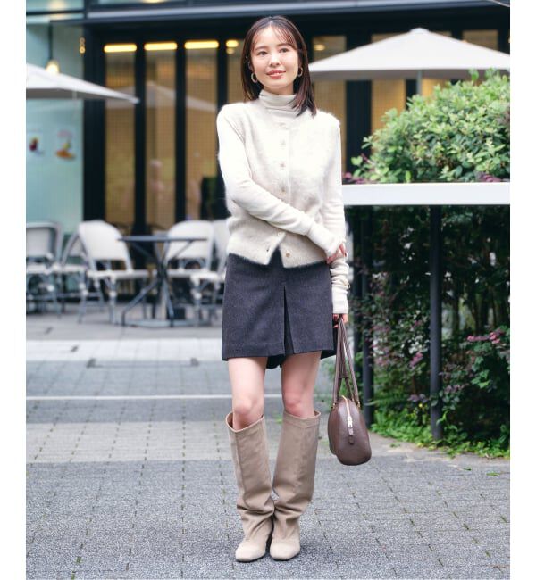 NOBLE「FOX/Caファーニットフロントボタンベスト」|ベスト・ジレ|