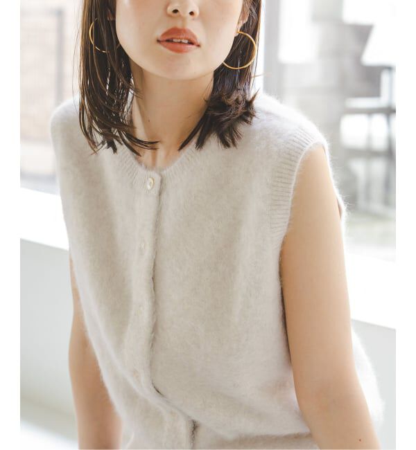 NOBLE「FOX/Caファーニットフロントボタンベスト」|ベスト・ジレ|