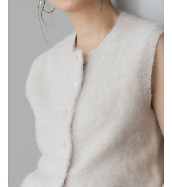 NOBLE「FOX/Caファーニットフロントボタンベスト」|ベスト・ジレ|