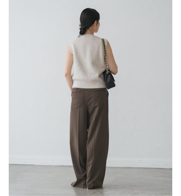 NOBLE「FOX/Caファーニットフロントボタンベスト」|ベスト・ジレ|