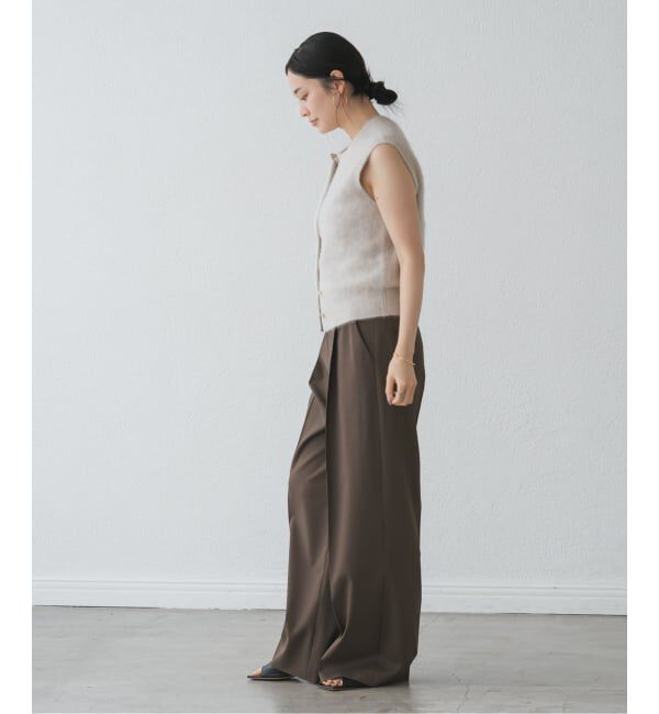 NOBLE「FOX/Caファーニットフロントボタンベスト」|ベスト・ジレ|