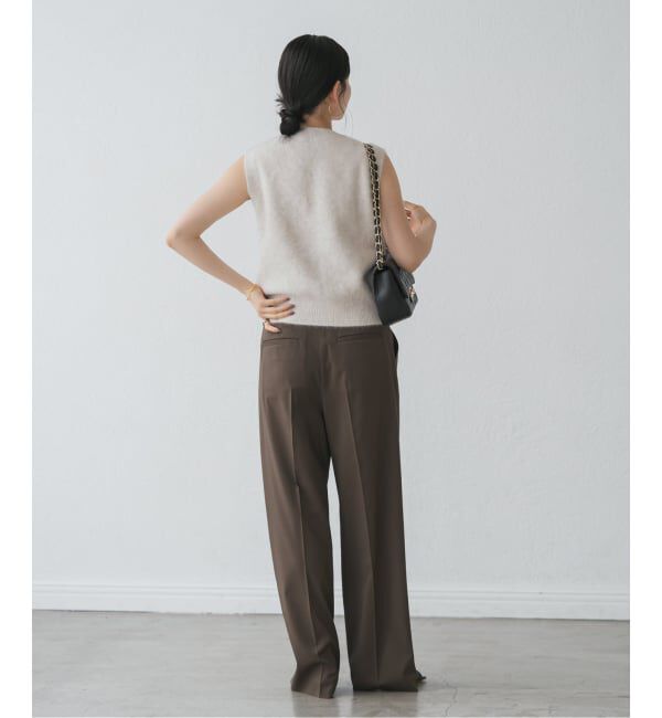 NOBLE「FOX/Caファーニットフロントボタンベスト」|ベスト・ジレ|