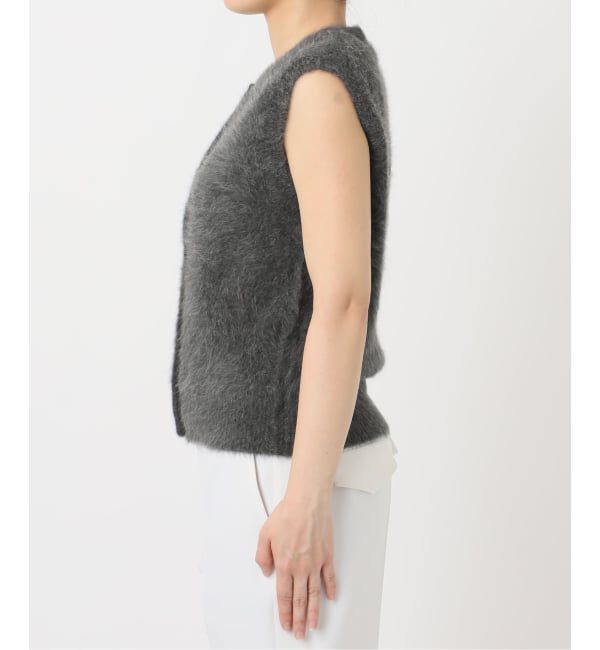 NOBLE「FOX/Caファーニットフロントボタンベスト」|ベスト・ジレ|