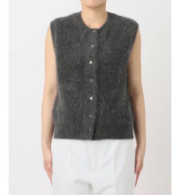 NOBLE「FOX/Caファーニットフロントボタンベスト」|ベスト・ジレ|