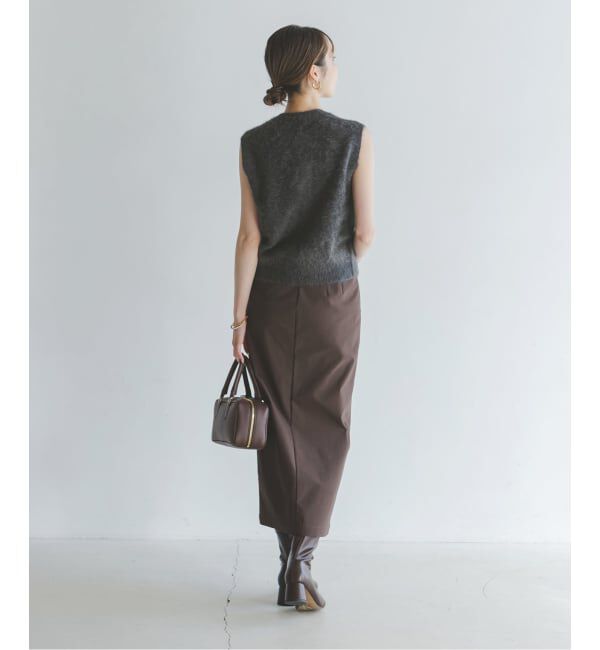 NOBLE「FOX/Caファーニットフロントボタンベスト」|ベスト・ジレ|