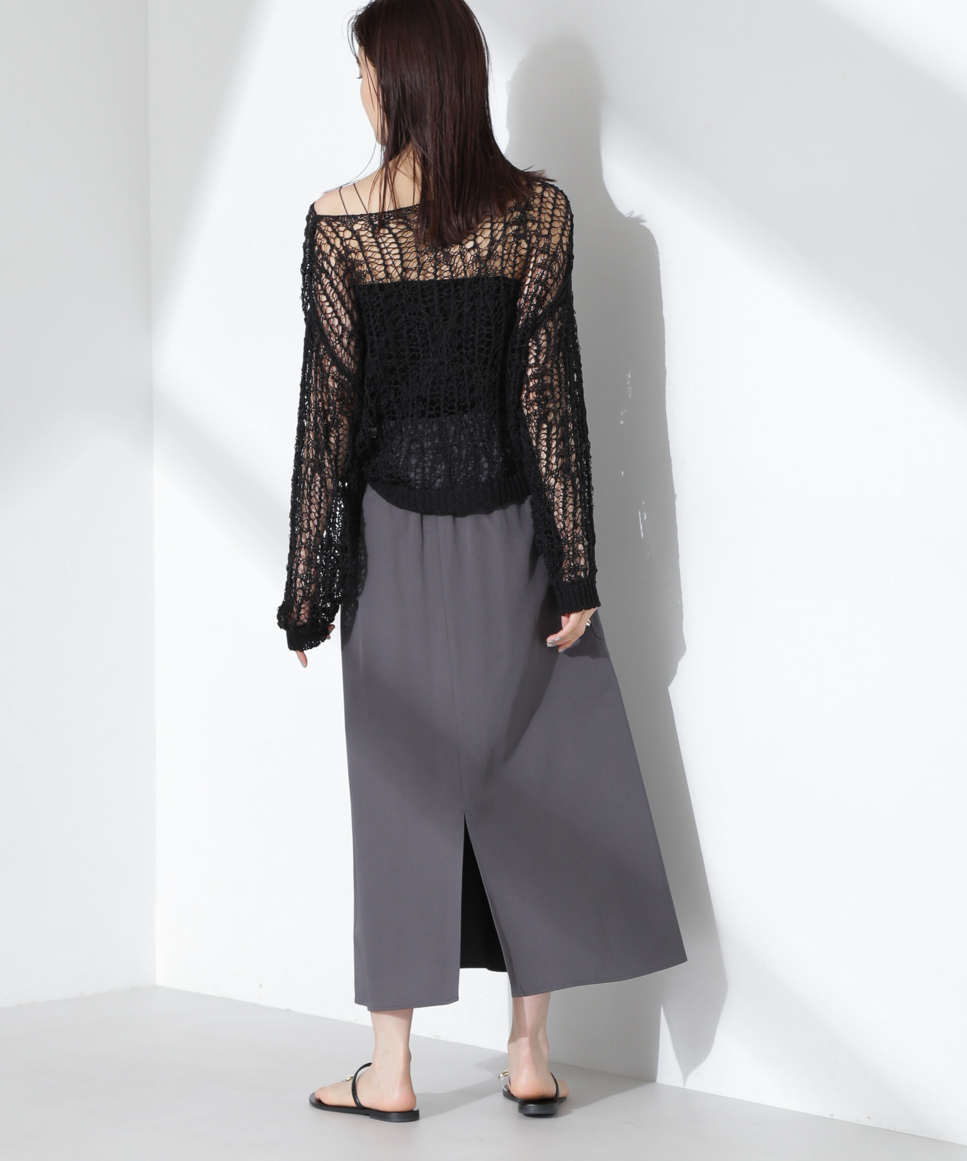 nano･universe「フラップポケットフレアスカート」|スカート|