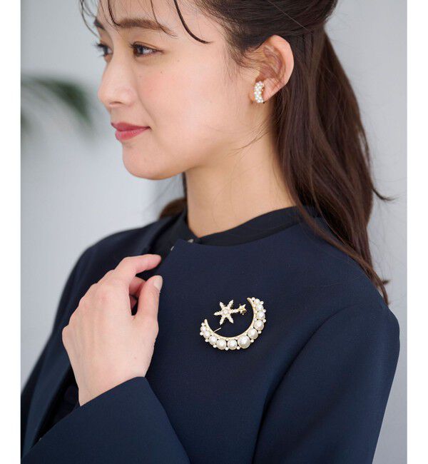 組曲「【好評につき追加予約・2SET】ツインスターパールブローチ」|ブローチ・コサージュ|