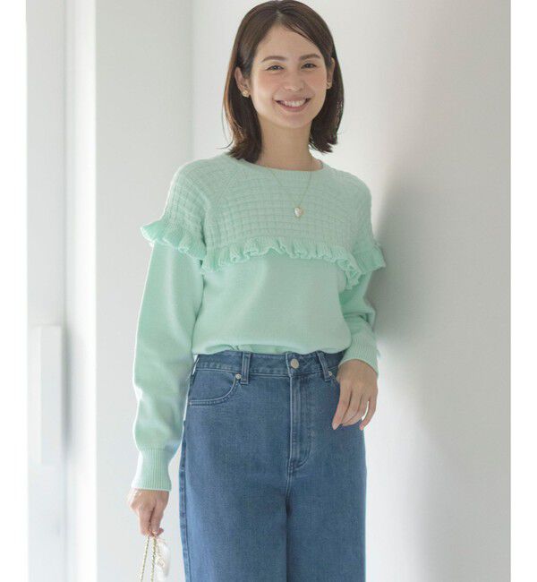 組曲「バスケット編みフリル ニット」|ニット・セーター|