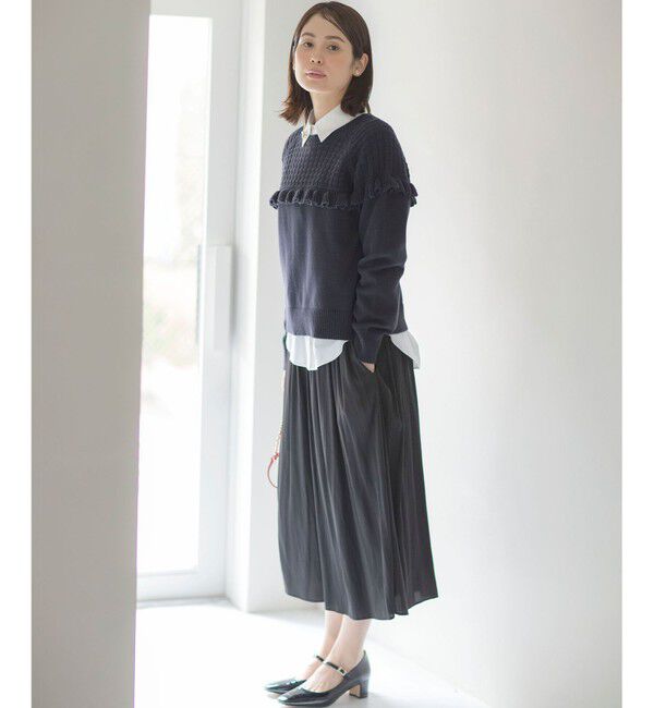 組曲「バスケット編みフリル ニット」|ニット・セーター|