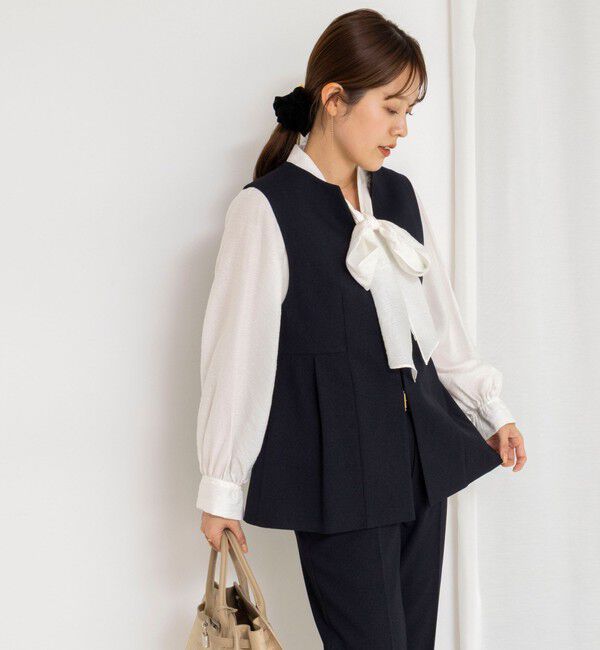 NOLLEY'S「《セットアップ対応》ウォッシャブルサージストレッチジレ」|ベスト・ジレ|