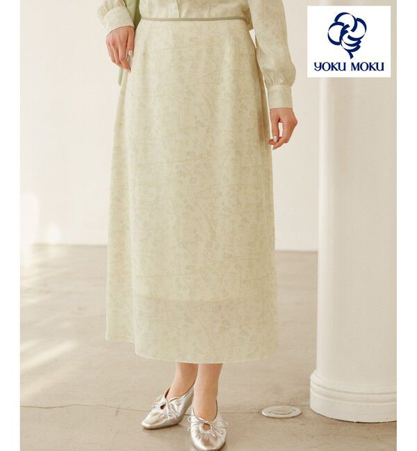 Rope&rsquo;Picnic「【YOKU MOKU/ヨックモック&times;ROPE' PICNIC】ナロースカート」|スカート|生成メイン