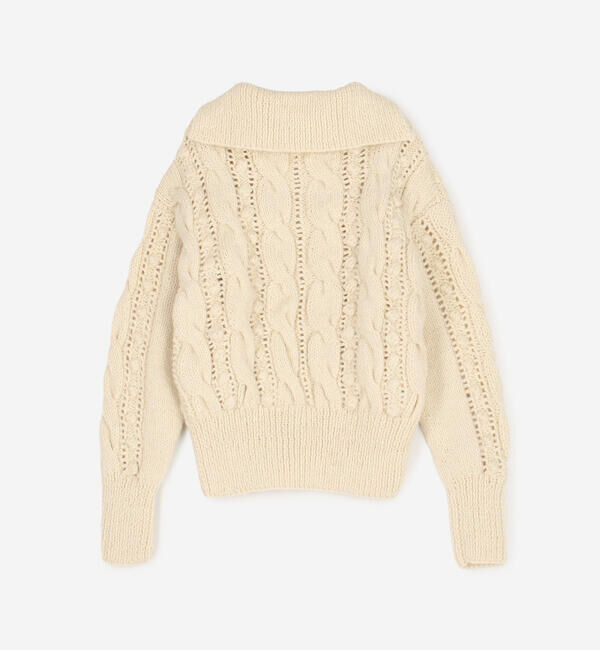  「crinkle crinkle crinkle | ポップコーン ハンドニットカーディガン WOMEN」|ニット・セーター|