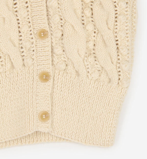  「crinkle crinkle crinkle | ポップコーン ハンドニットカーディガン WOMEN」|ニット・セーター|