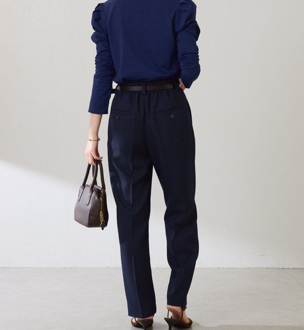  「ウールライクテーパードパンツ」|チノ|