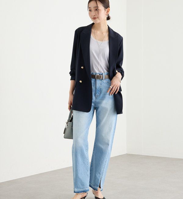  「【オンオフ使える】ドライギャバピークドラペルジャケット」|テーラードジャケット|