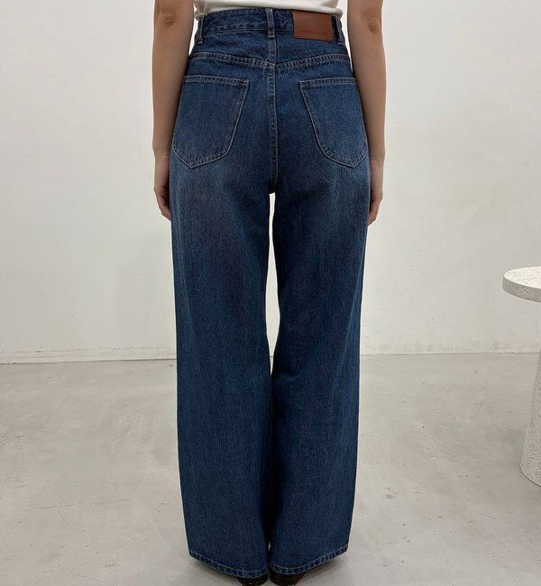  「【低身長サイズあり/セットアップ対応】スリットポケットストレートデニム」|デニム|