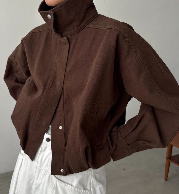  「【サイズ展開あり/セットアップ対応】ラウンドデニムブルゾン」|ブルゾン・スタジャン|